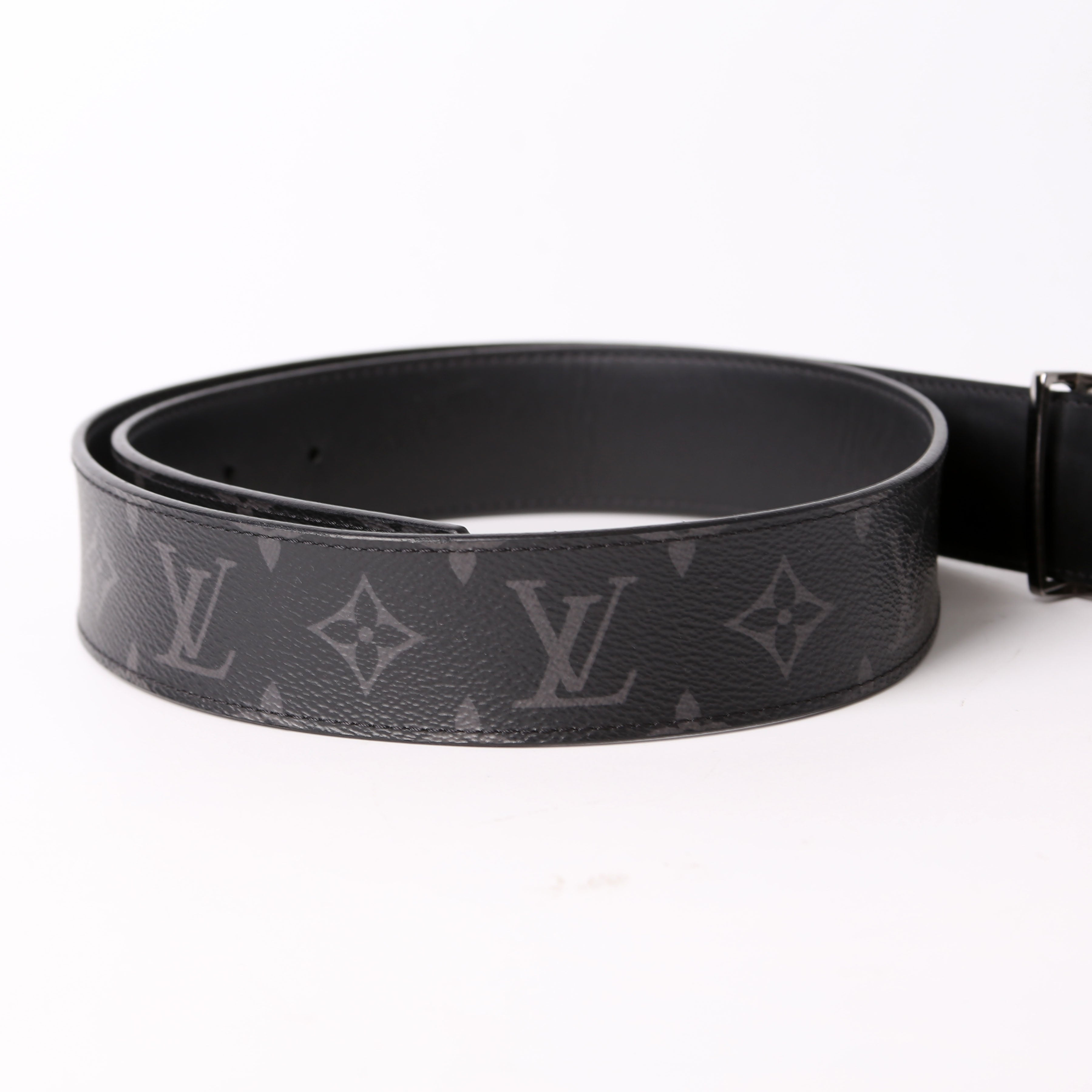 LV Initiales 40MM Reversible Leather/Monogram Eclipse Belt Size 85/34