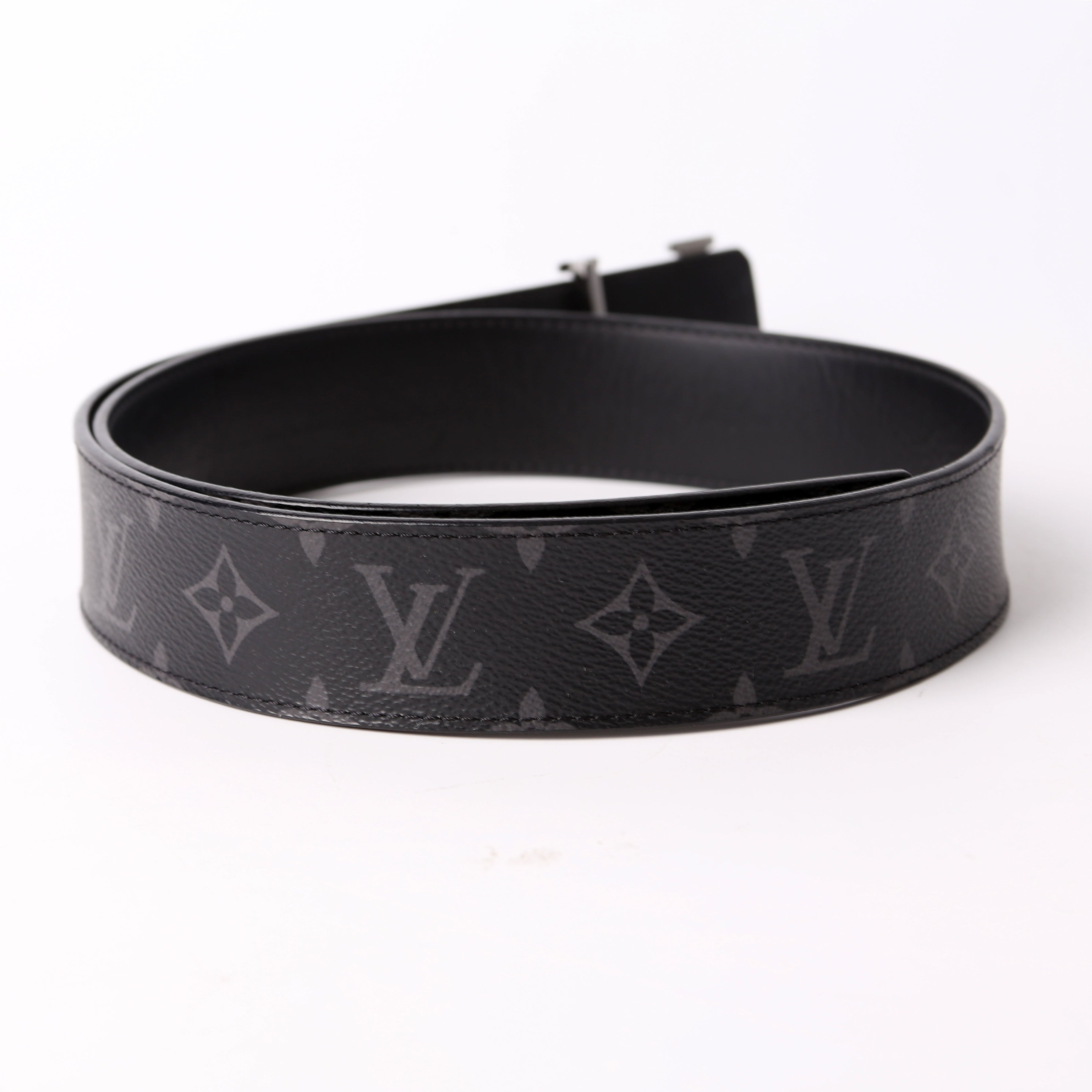 LV Initiales 40MM Reversible Leather/Monogram Eclipse Belt Size 85/34