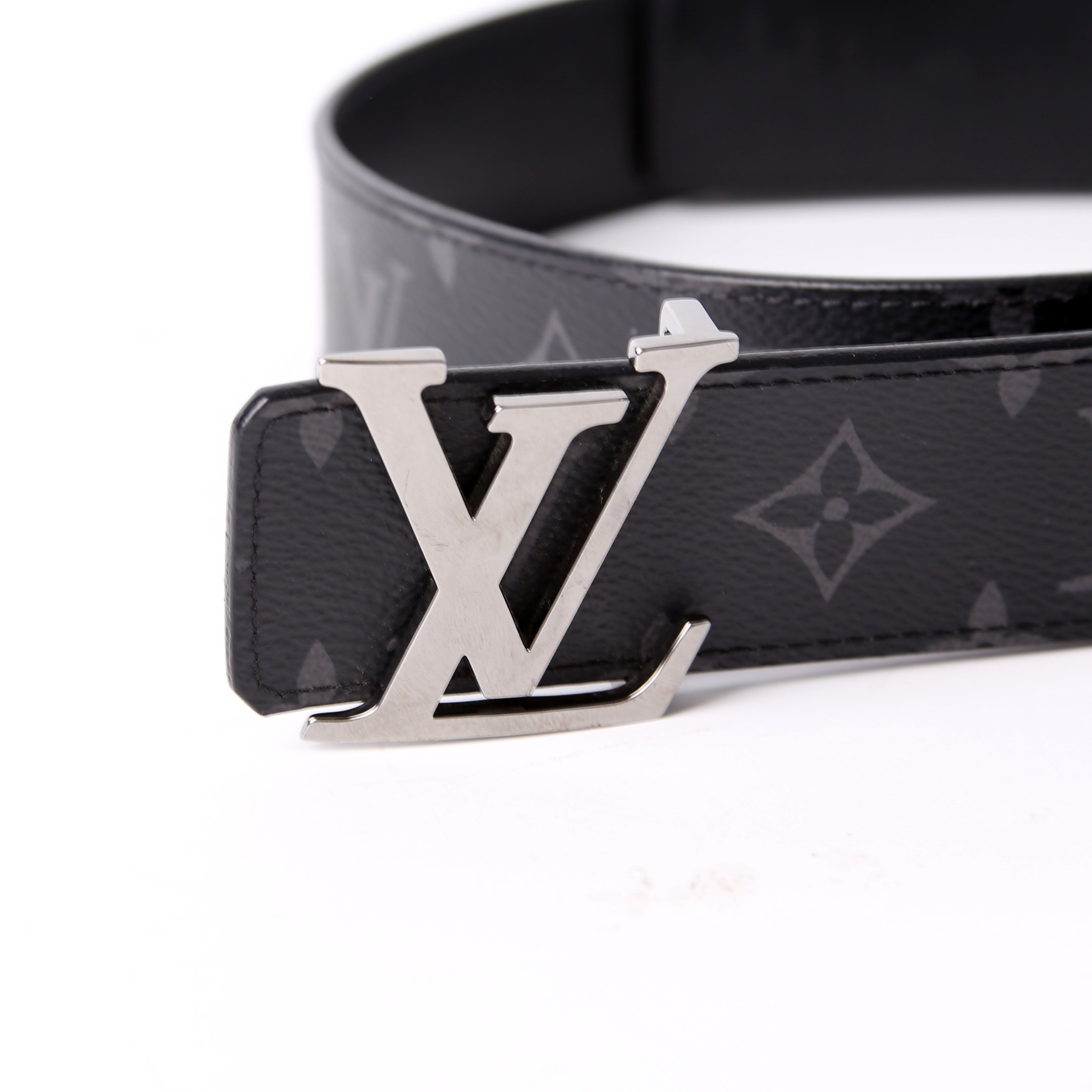 LV Initiales 40MM Reversible Leather/Monogram Eclipse Belt Size 85/34