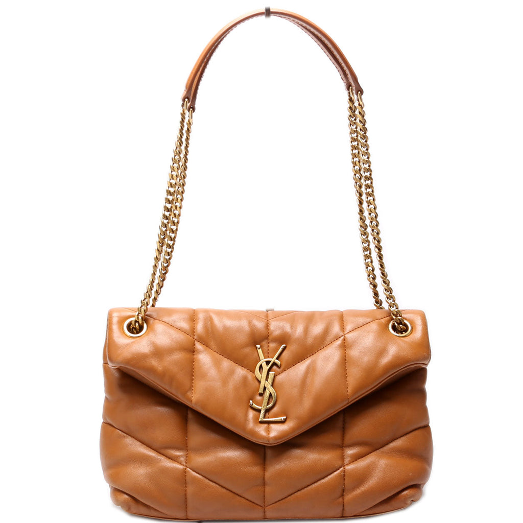 Puffer Quilted Small Lambskin 577476 Brown