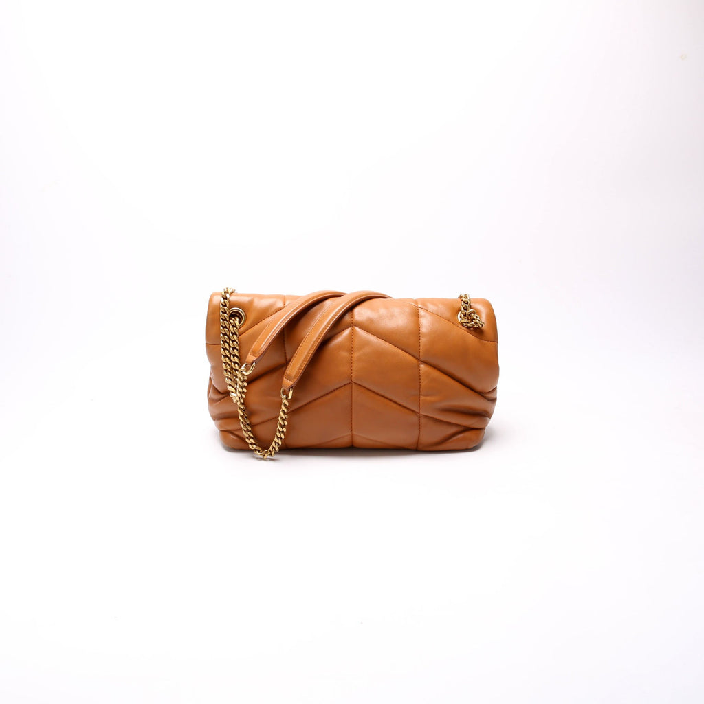 Puffer Quilted Small Lambskin 577476 Brown