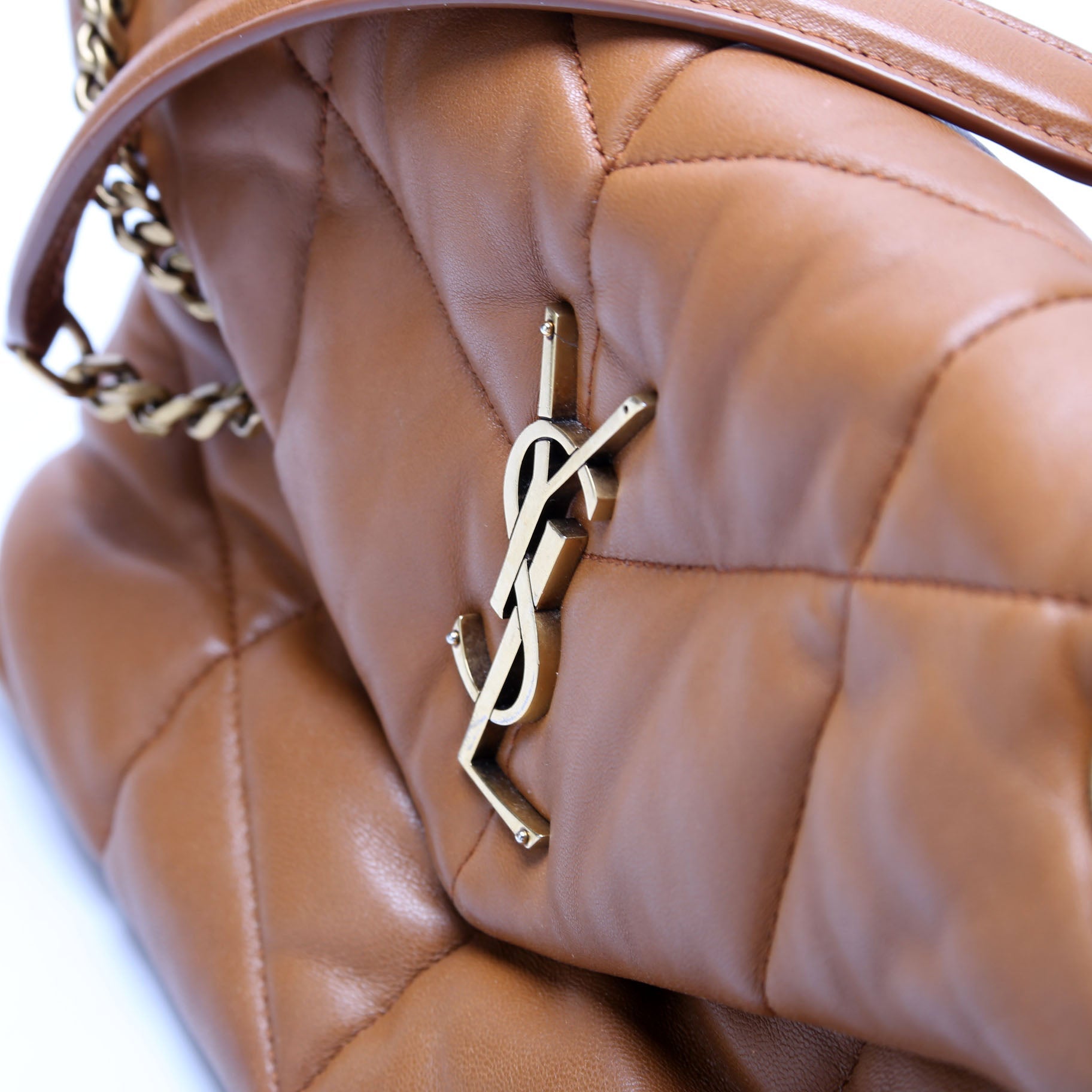 Puffer Quilted Small Lambskin 577476 Brown