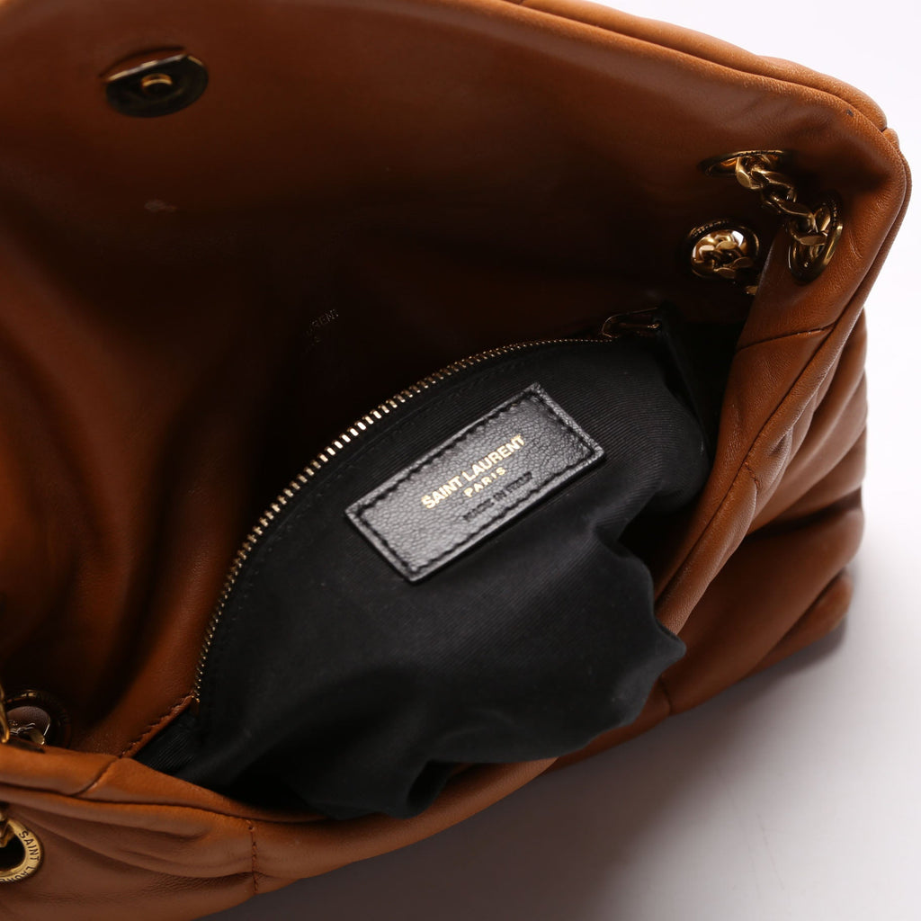 Puffer Quilted Small Lambskin 577476 Brown