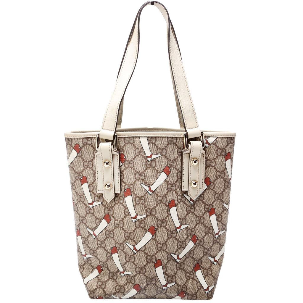 257250 GG Supreme Boot Small Tote Cream