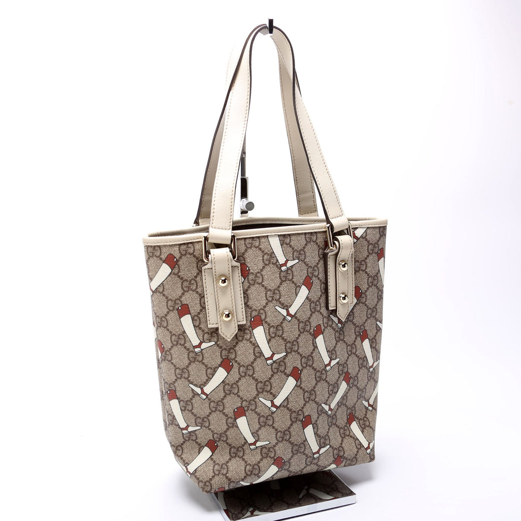 257250 GG Supreme Boot Small Tote Cream