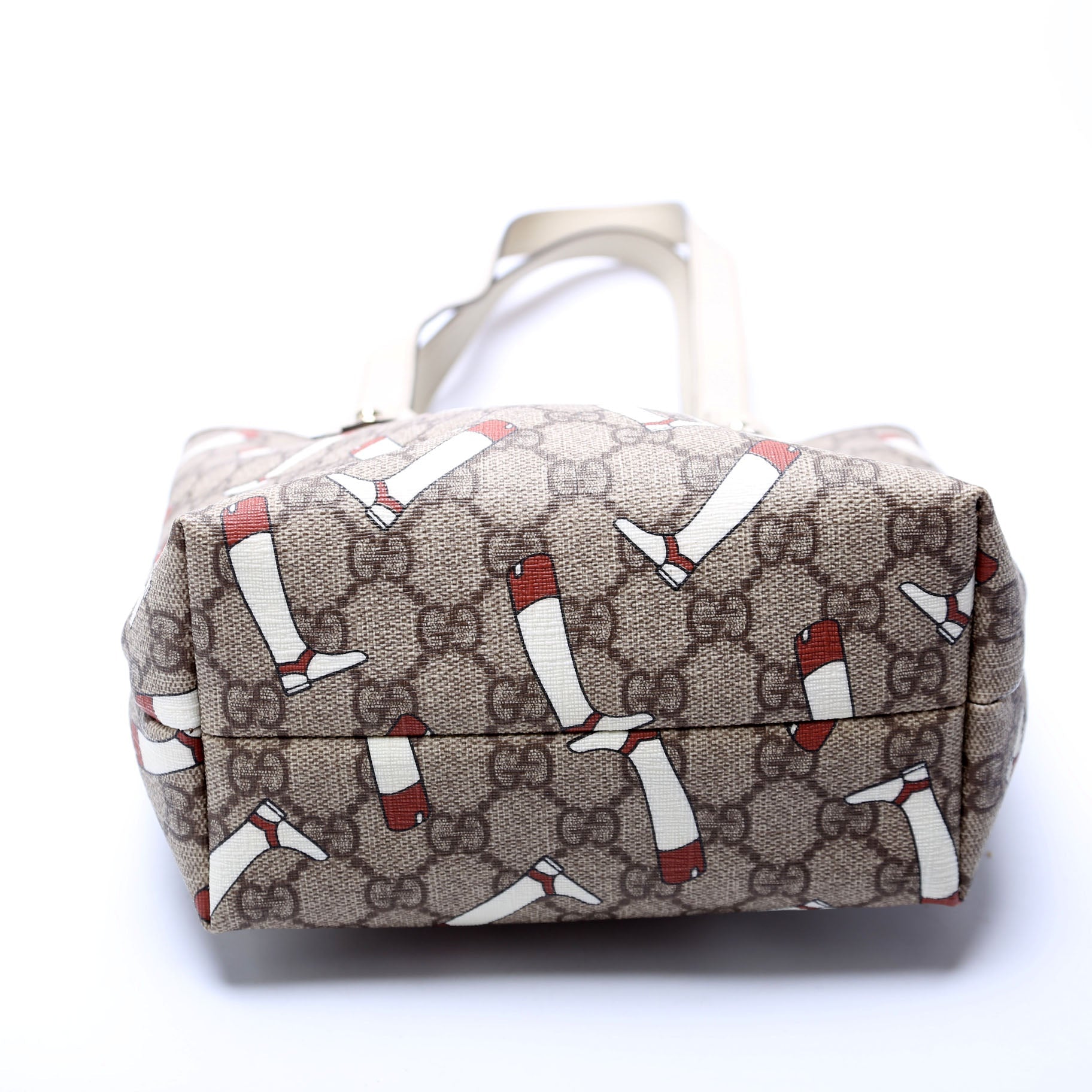 257250 GG Supreme Boot Small Tote Cream