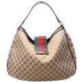 233604 GG Canvas New Ladies Web Large Hobo