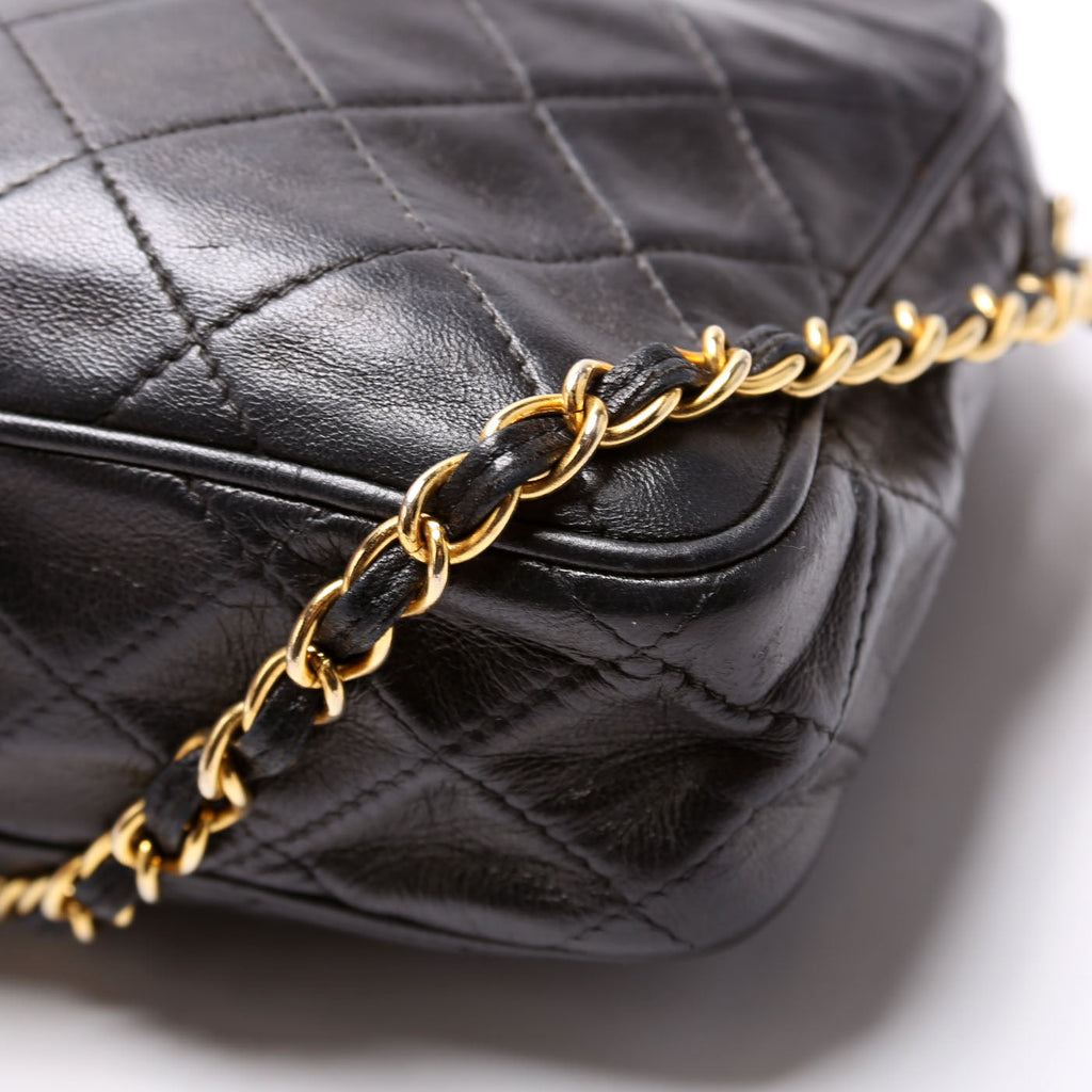 CC Front Pocket Tassel Camera Bag Vintage Black/Gold
