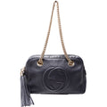 Gucci 308983 Soho Chain Shoulder Bag Navy