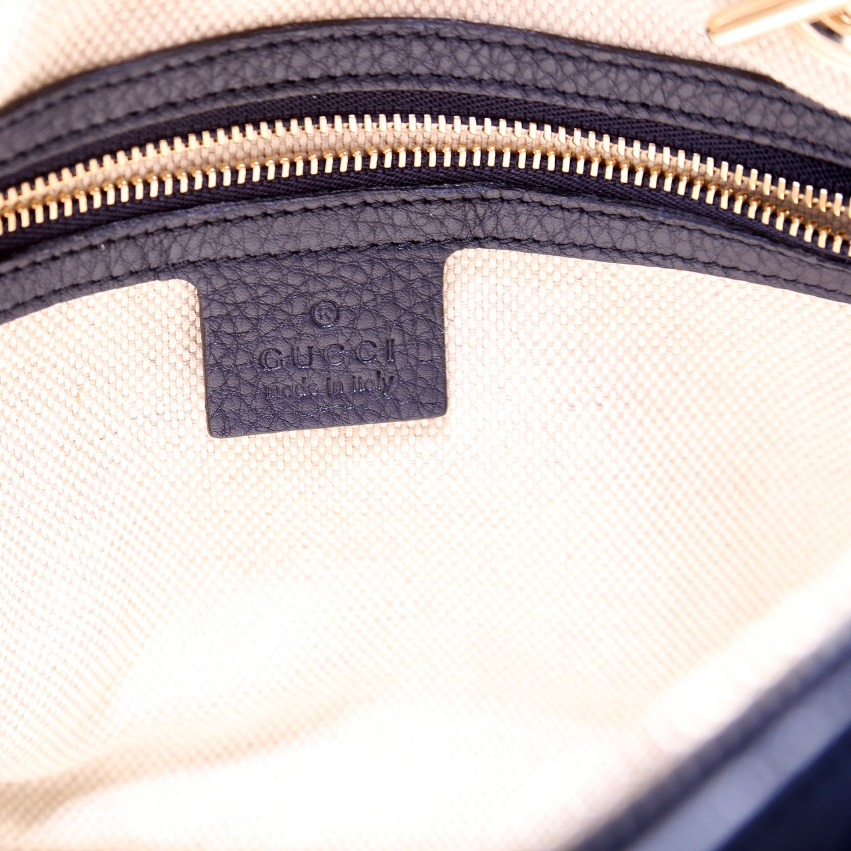 Gucci 308983 Soho Chain Shoulder Bag Navy