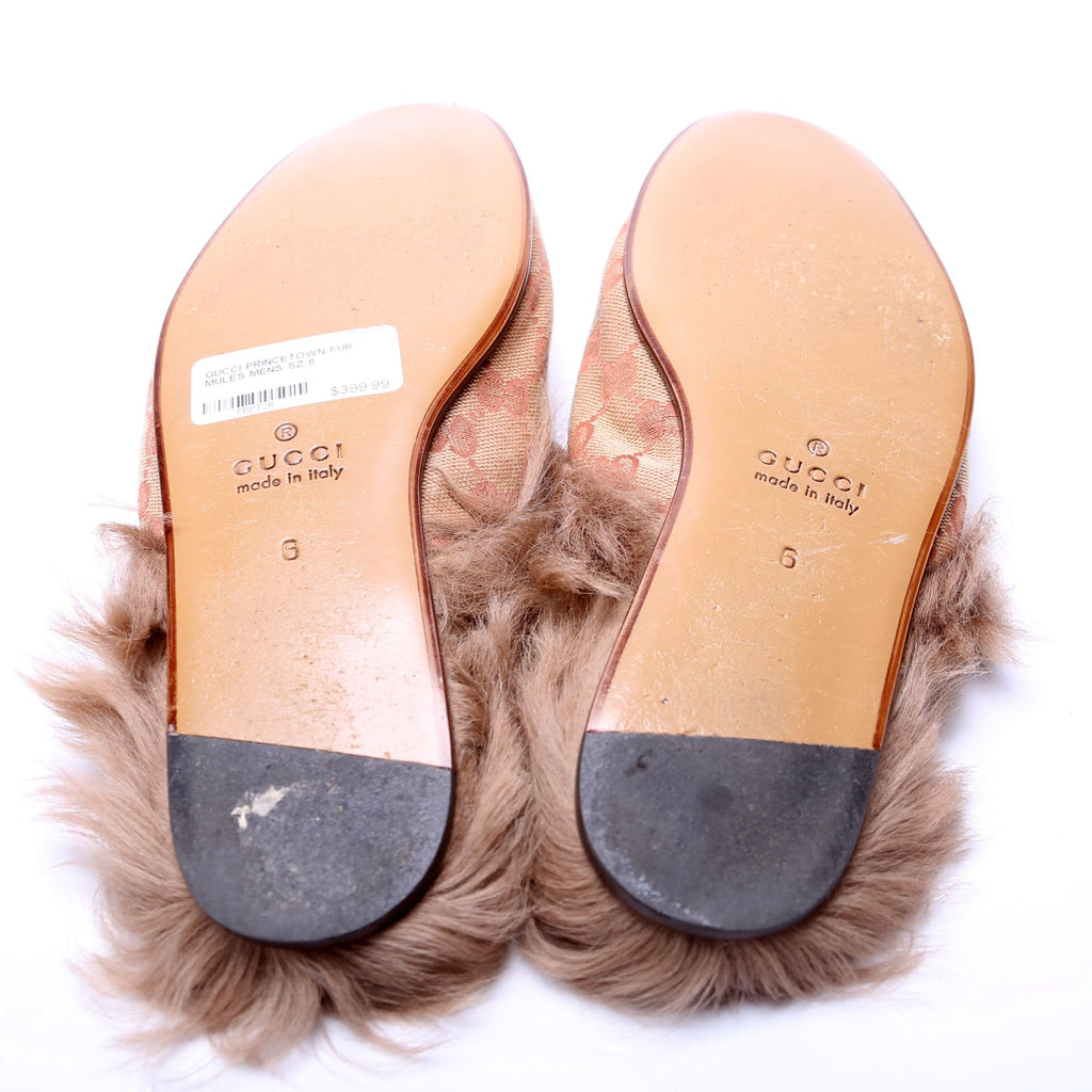 Princetown Fur Mules Men Size 6