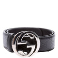 411924 Guccissima Belt Size 90/36 Black