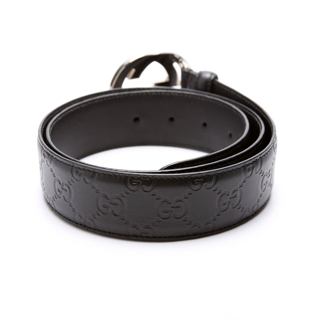 411924 Guccissima Belt Size 90/36 Black