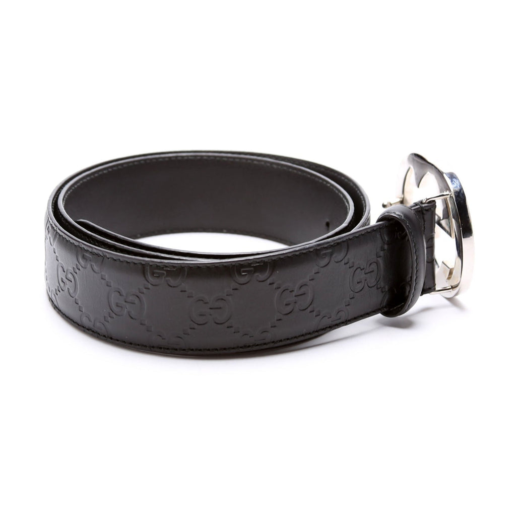 411924 Guccissima Belt Size 90/36 Black