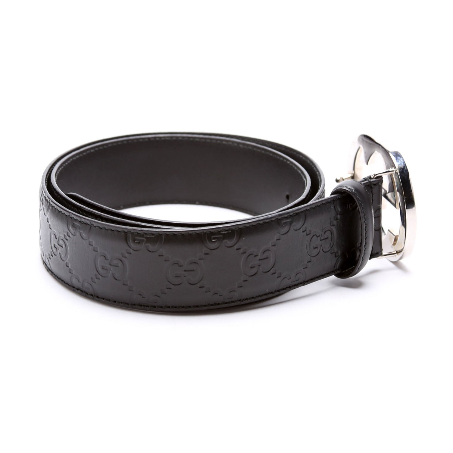 411924 Guccissima Belt Size 90/36 Black