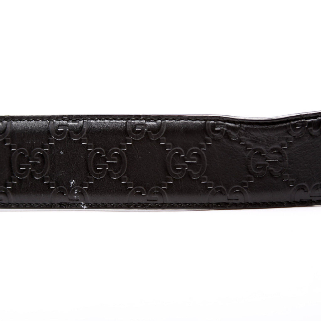 411924 Guccissima Belt Size 90/36 Black