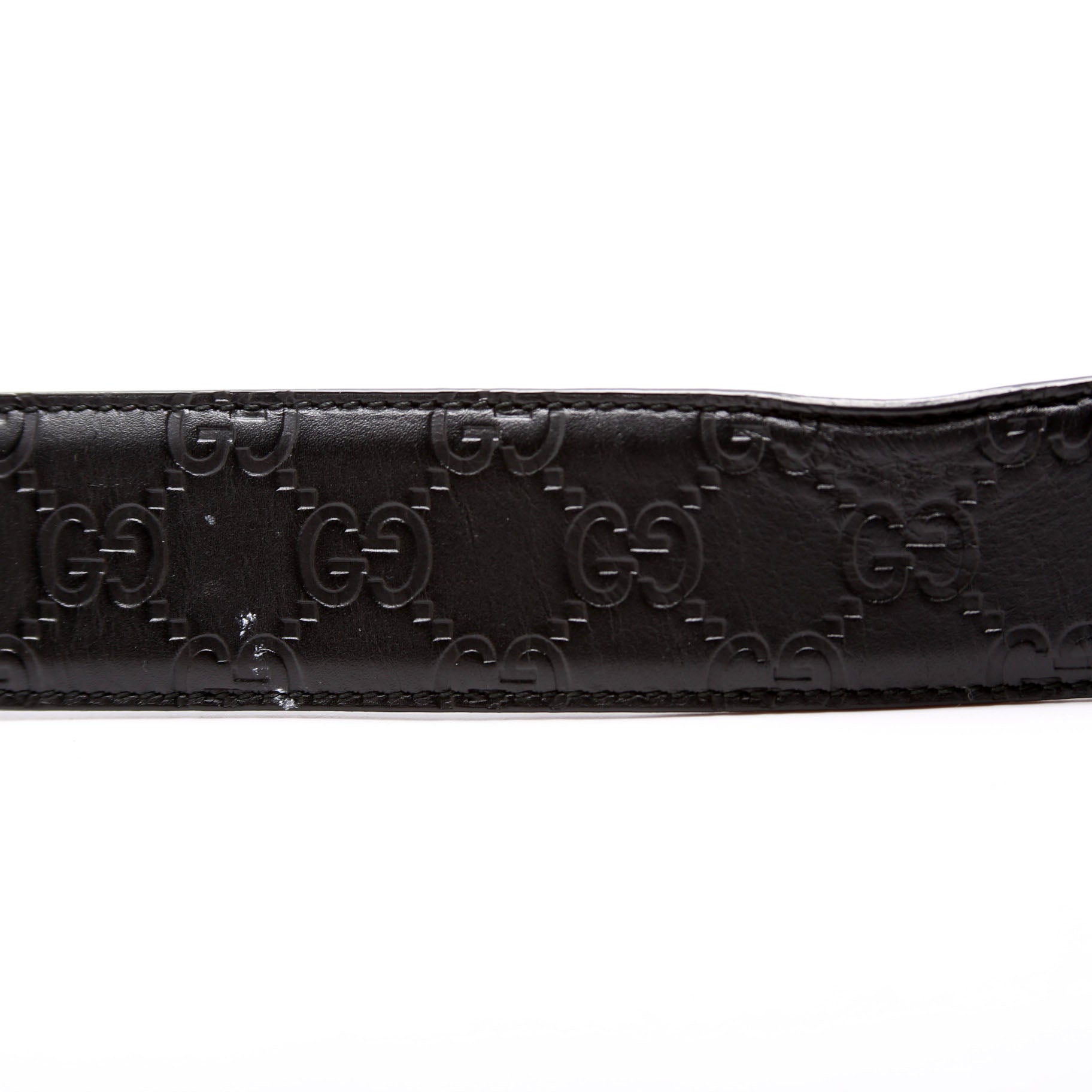 411924 Guccissima Belt Size 90/36 Black