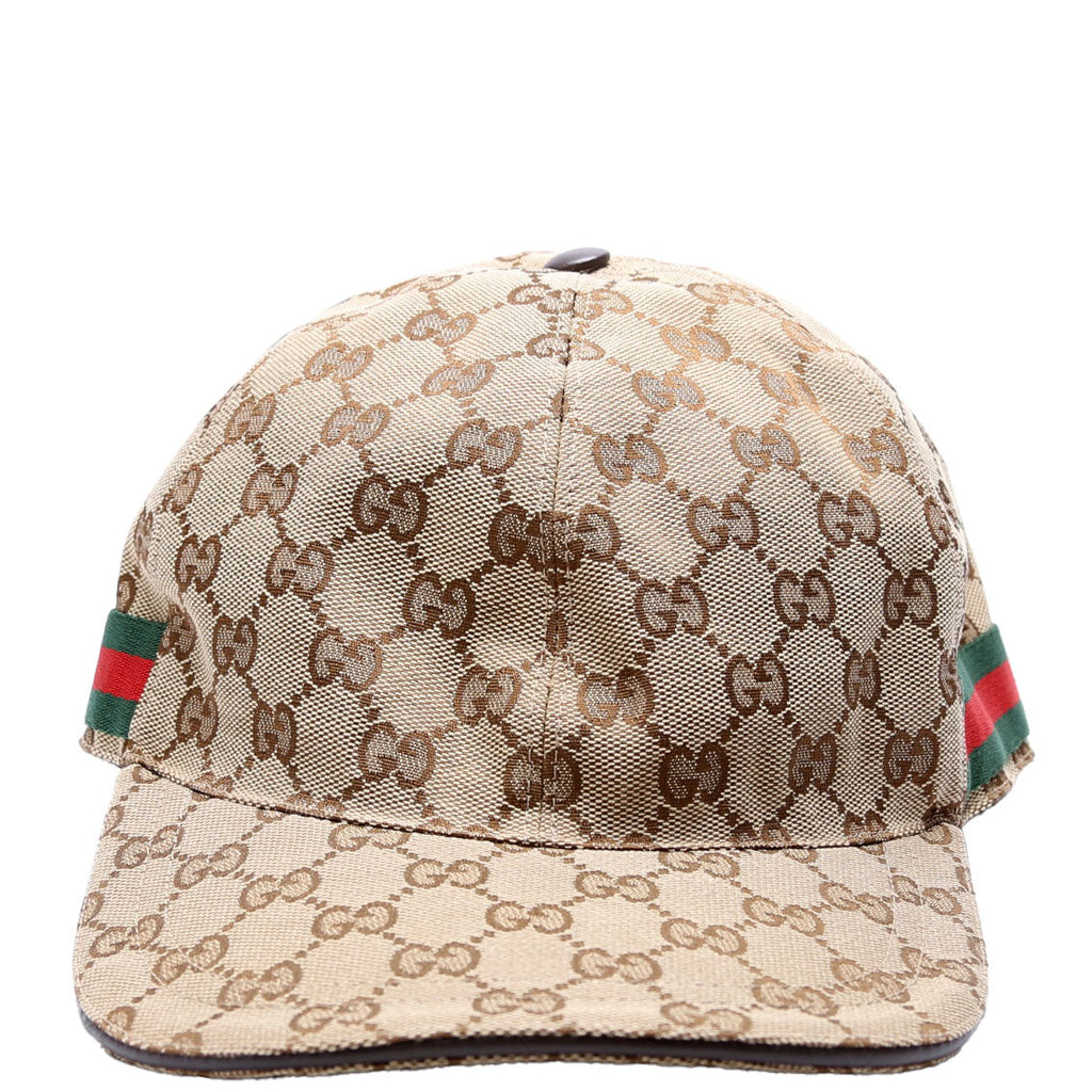 200035 GG Canvas Web Hat Size XL Brown