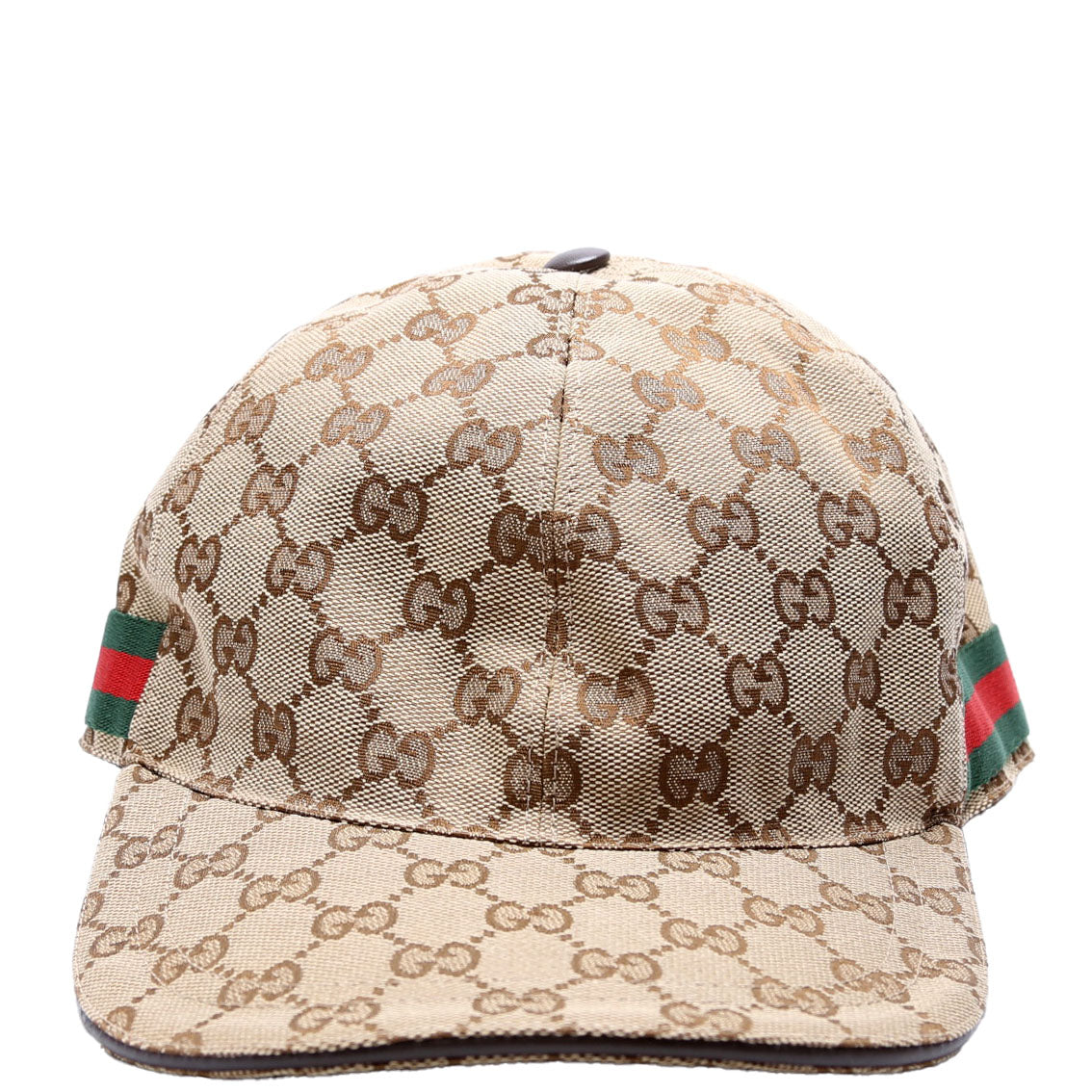 200035 GG Canvas Web Hat Size XL Brown