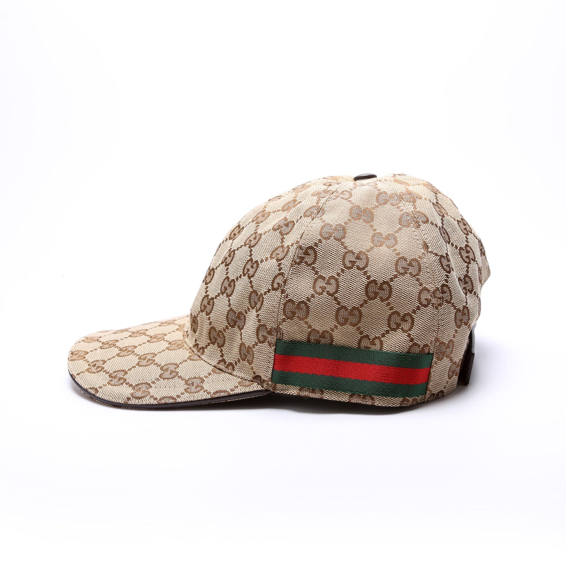 200035 GG Canvas Web Hat Size XL Brown
