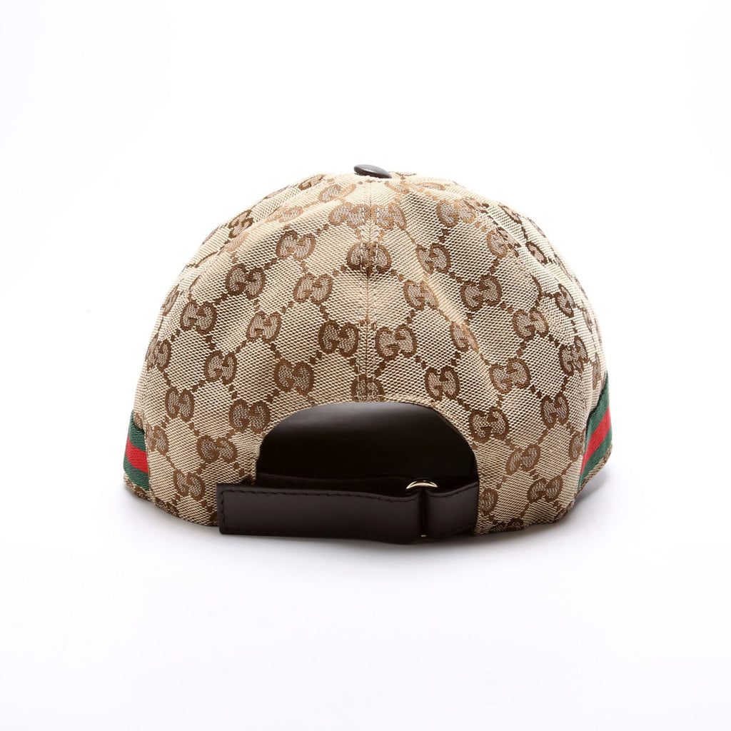 200035 GG Canvas Web Hat Size XL Brown
