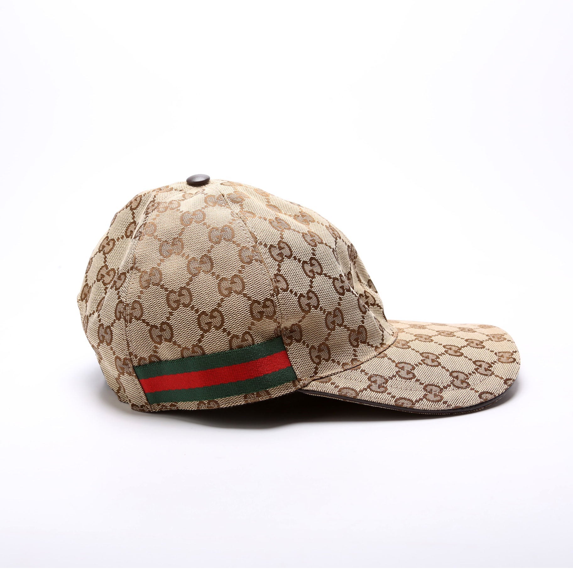 200035 GG Canvas Web Hat Size XL Brown