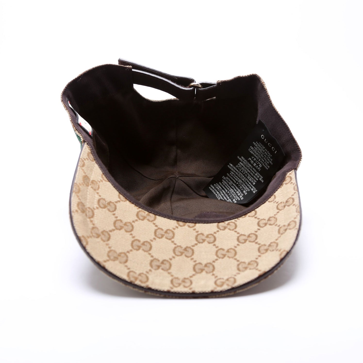200035 GG Canvas Web Hat Size XL Brown