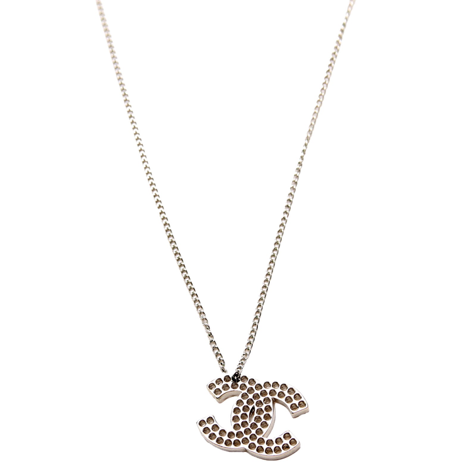 CC Cut Out Medium Pendent Necklace Silver