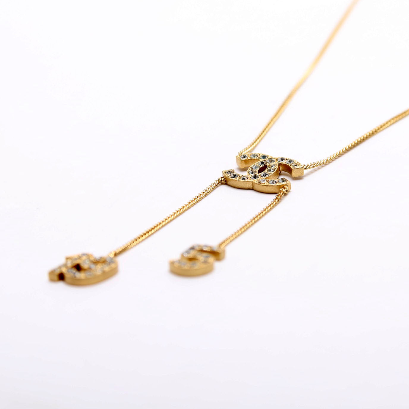 Crystal CC No5 No19 Pendant Necklace Gold