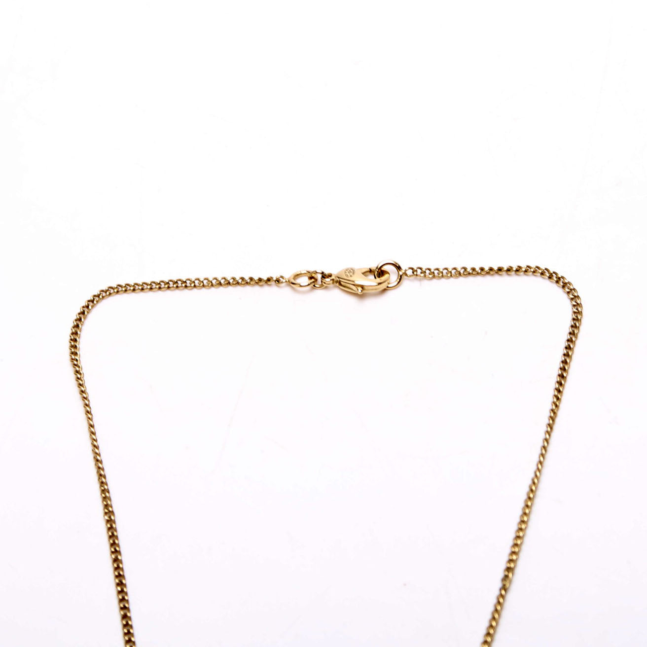 CC Crystal Pearl Drop Necklace Gold