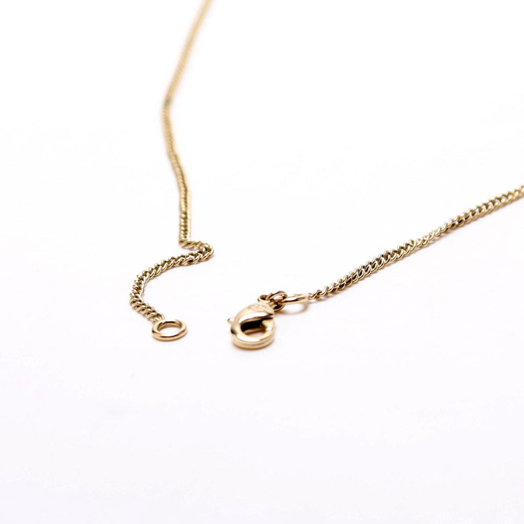 CC Crystal Pearl Drop Necklace Gold