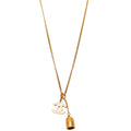 CC Rhinestone Thimble Necklace Gold