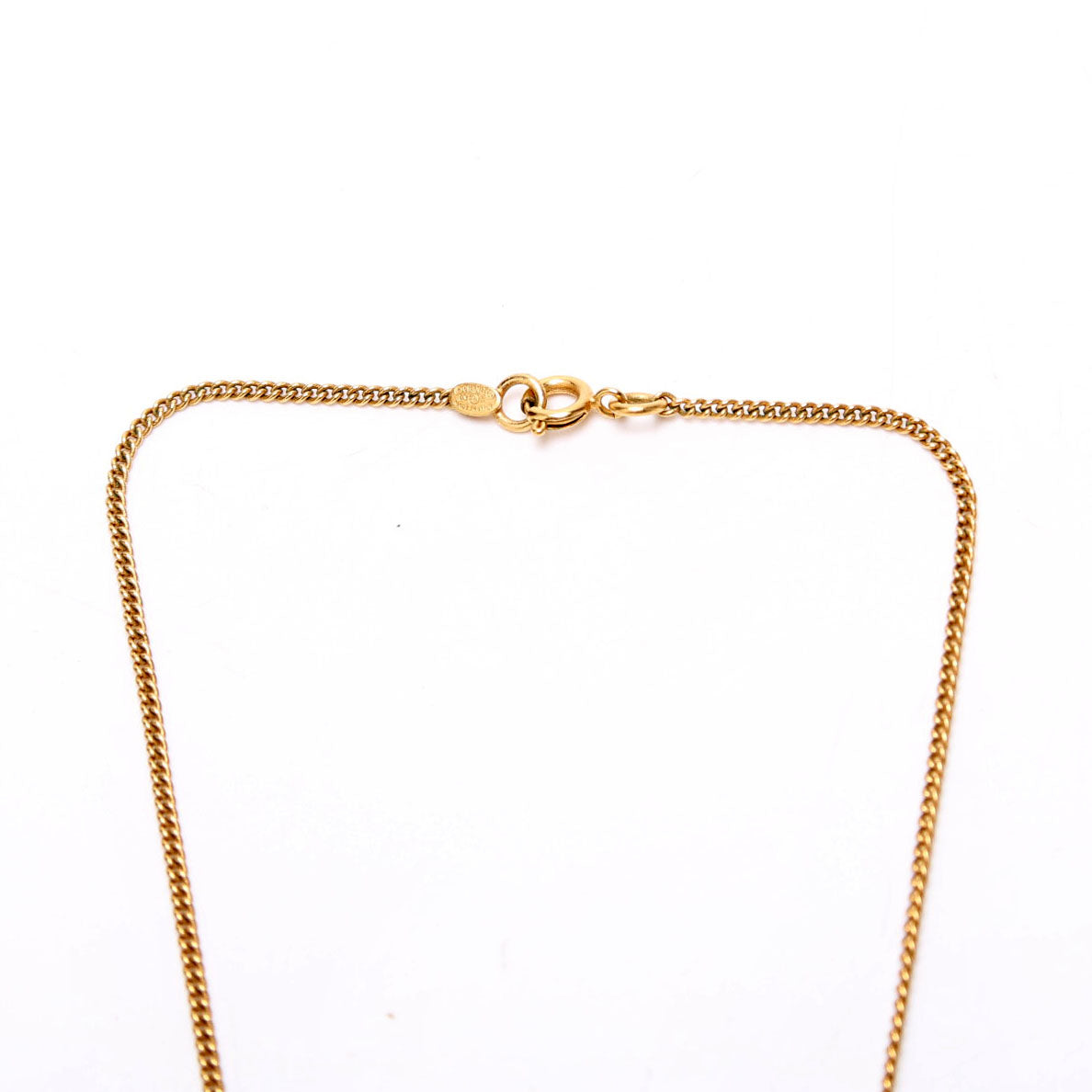 CC Rhinestone Thimble Necklace Gold