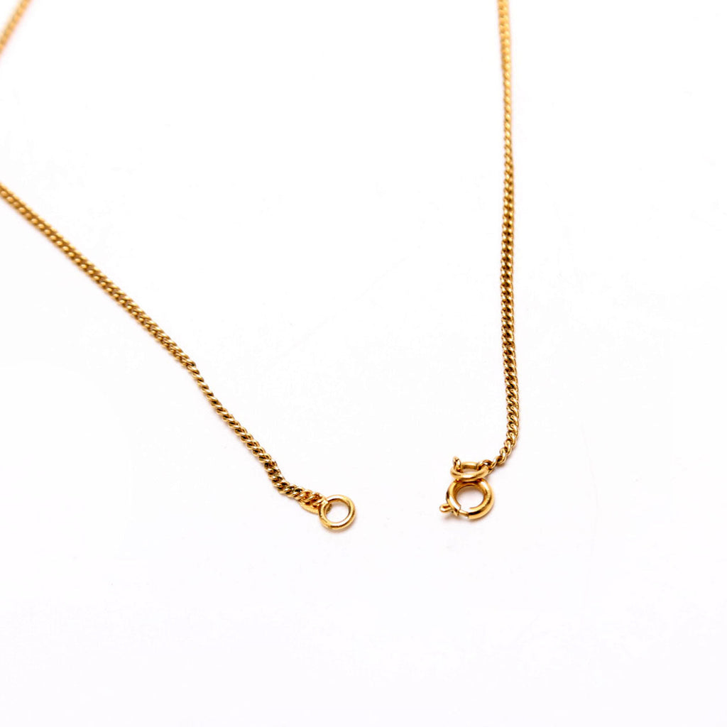 CC Rhinestone Thimble Necklace Gold