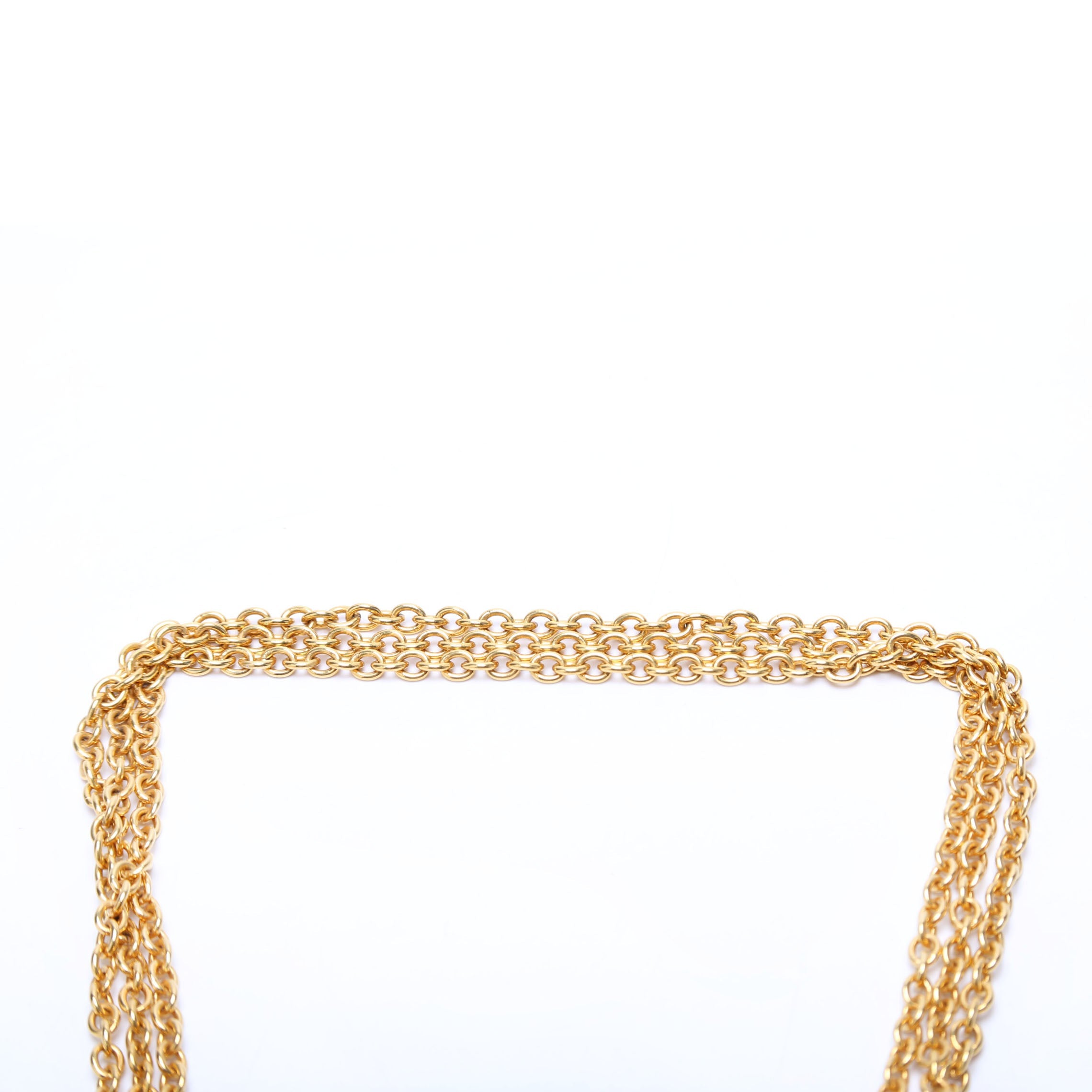 Classic Flap Charm Waist Chain Belt Size 70/28 Gold