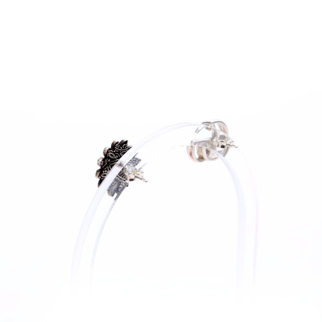 GG Mother Of Pearl Flower Stud 925 Earrings Silver