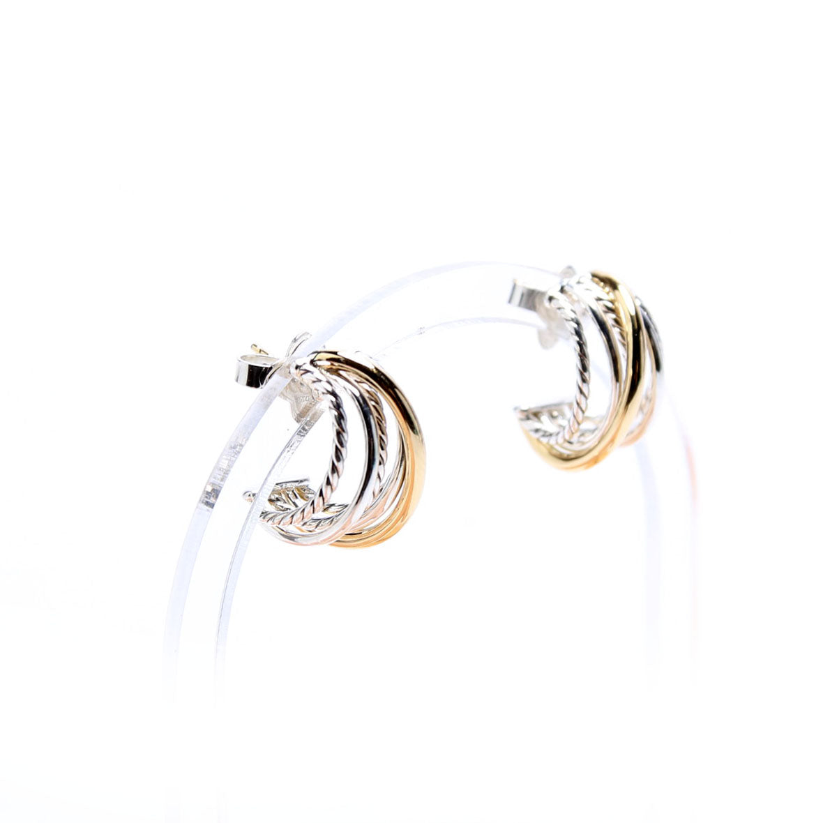 Crossover Shrimp 19.5MM Earrings 925/750
