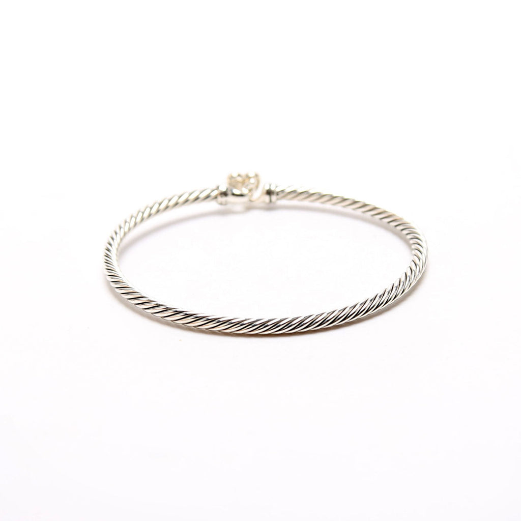 Classic Cable Heart Station Bracelet 3MM 925/750