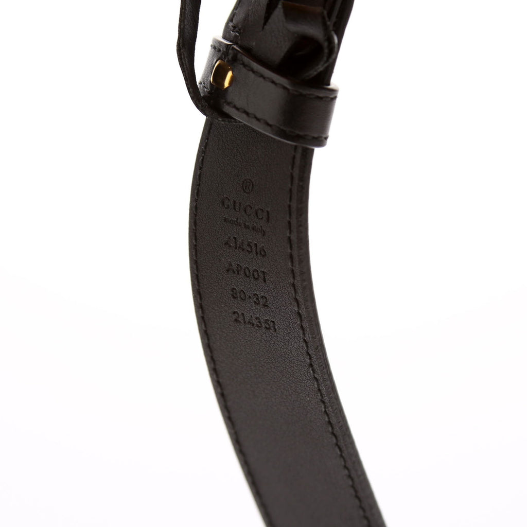 414516 GG Marmont Belt Size 80/32 Black