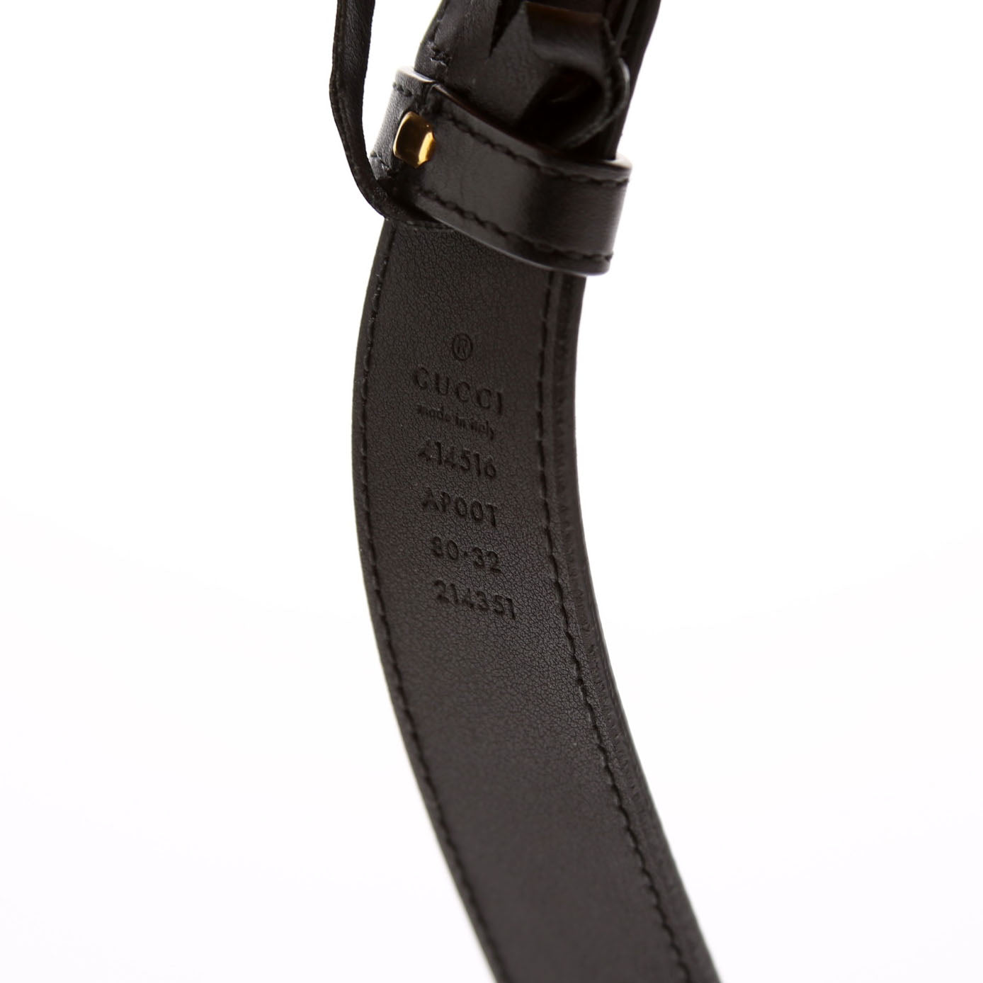 414516 GG Marmont Belt Size 80/32 Black