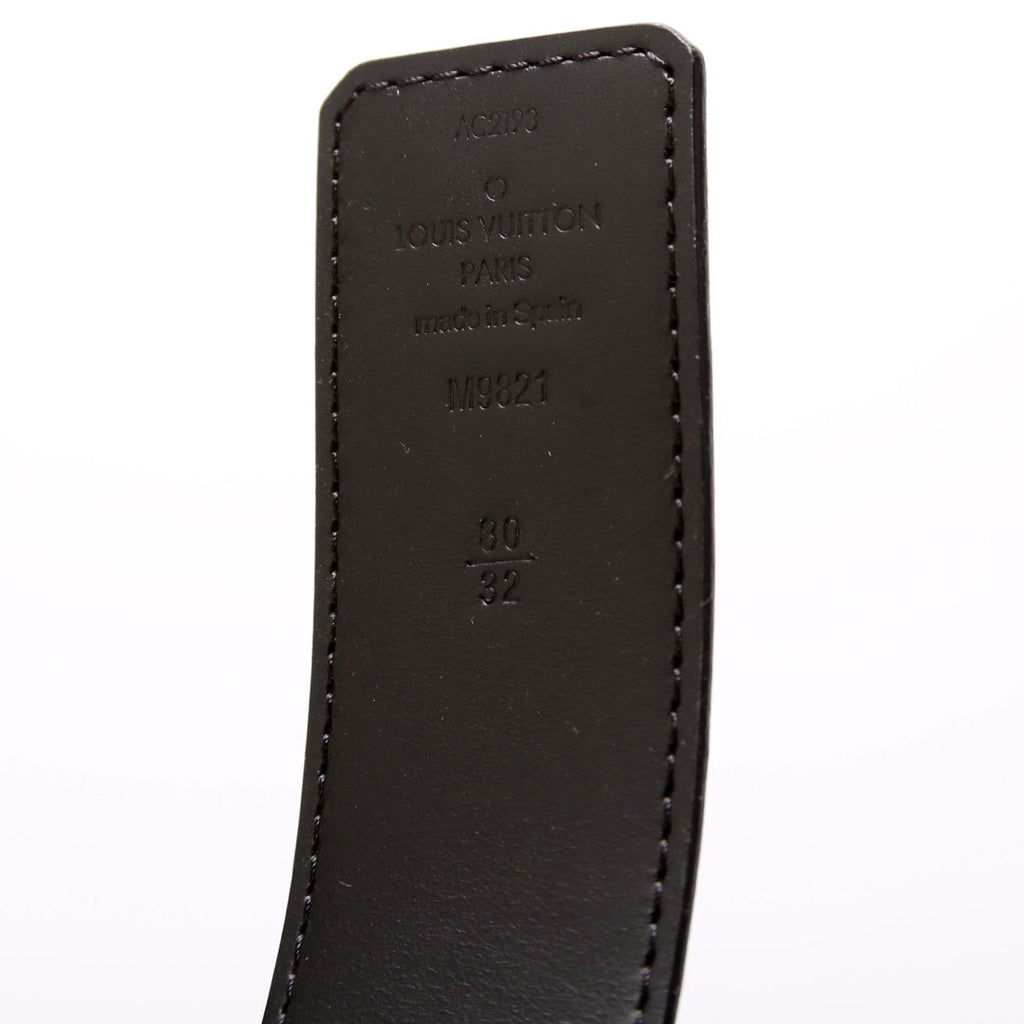 LV Initiales 30MM Reversible Leather/Monogram Belt Size 80/32 Brown/Black
