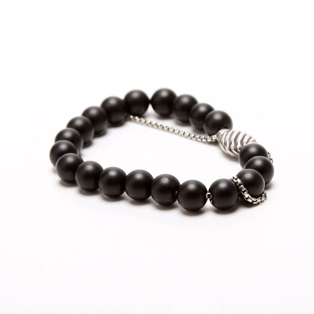 Spiritual Beads 8MM Bracelet Onyx/925