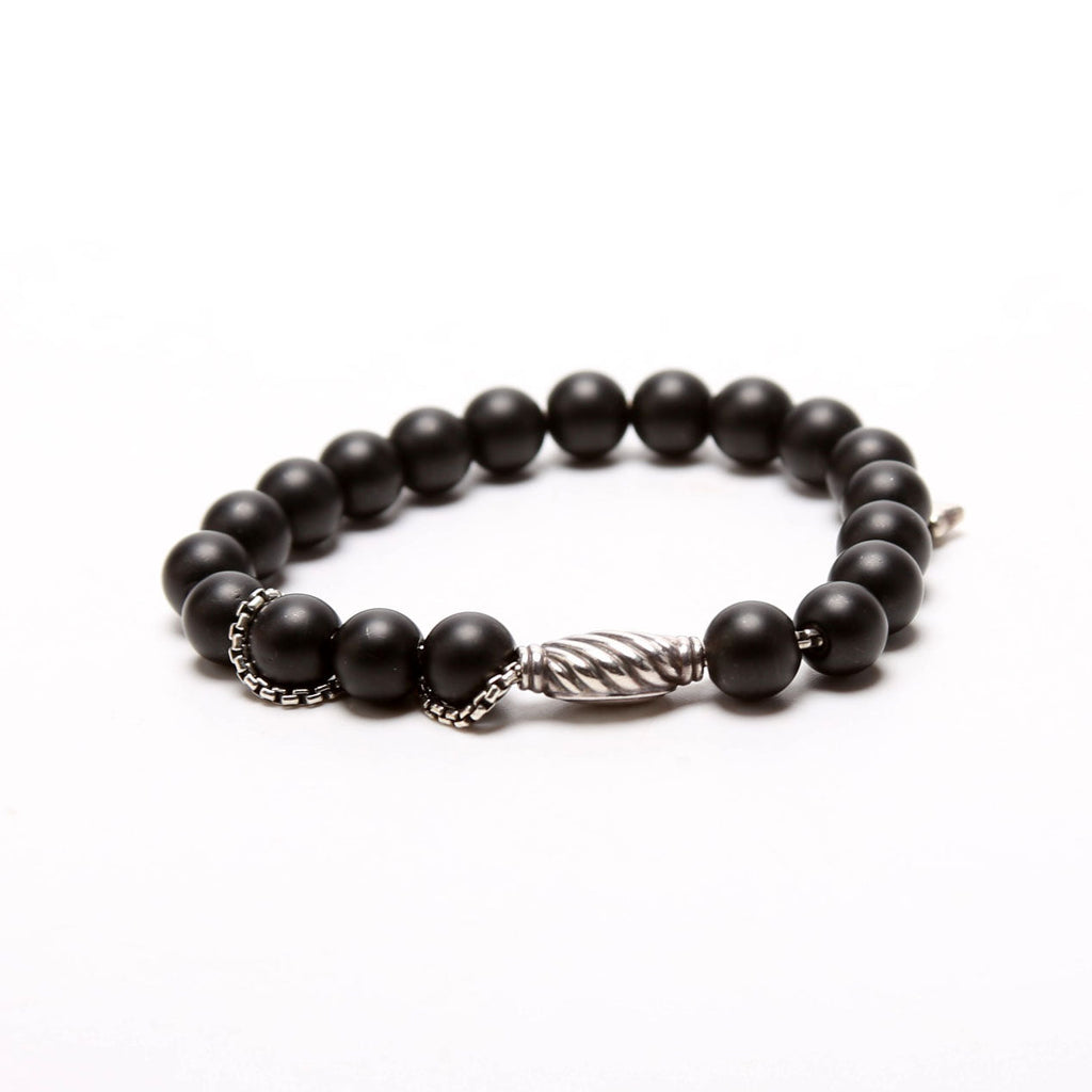 Spiritual Beads 8MM Bracelet Onyx/925