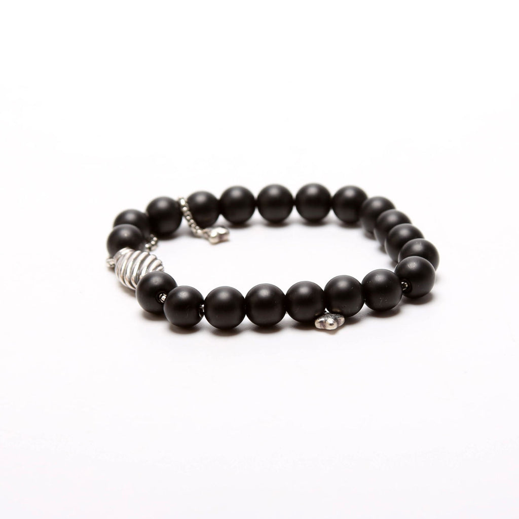 Spiritual Beads 8MM Bracelet Onyx/925