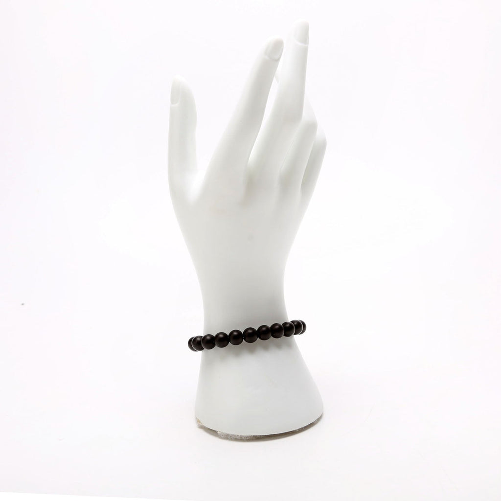 Spiritual Beads 8MM Bracelet Onyx/925