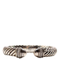 Sculpted Cable 10MM Bracelet Pave Diamonds/925