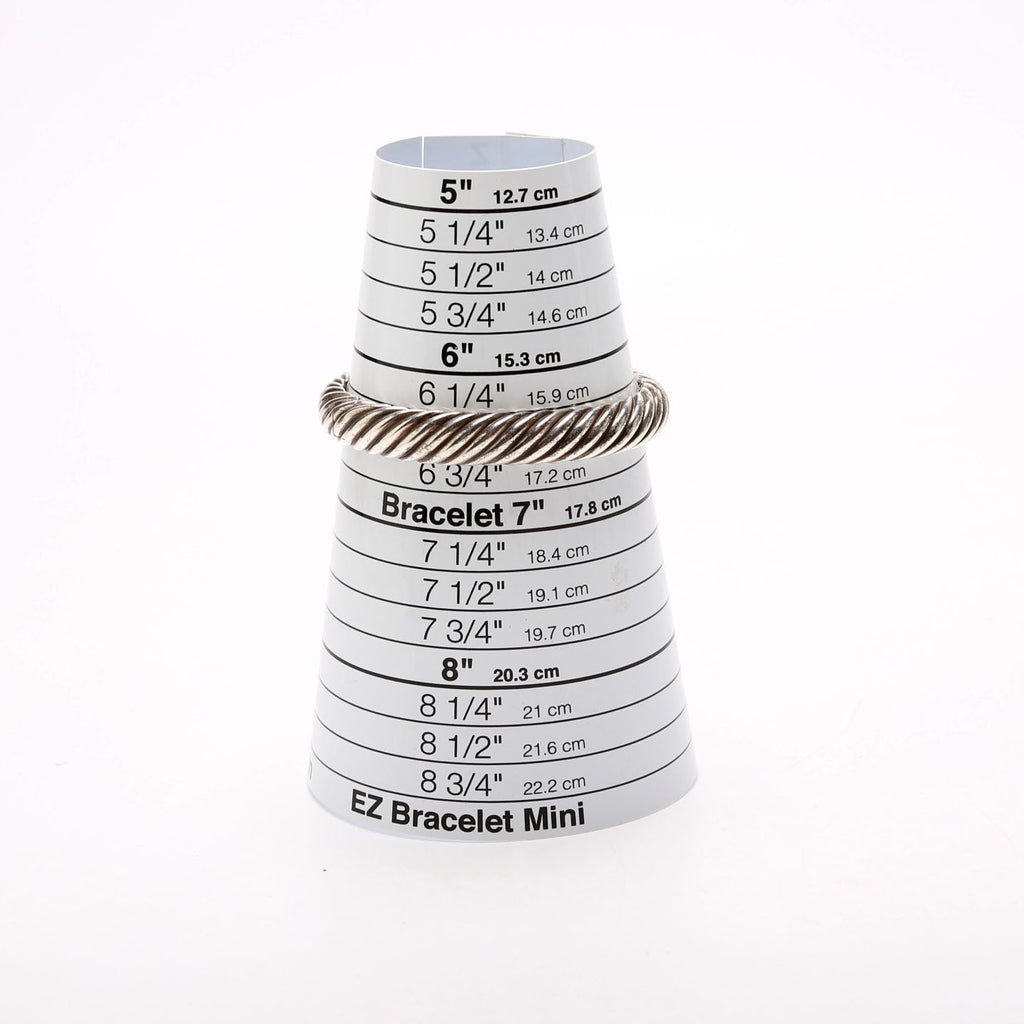 Sculpted Cable 10MM Bracelet Pave Diamonds/925