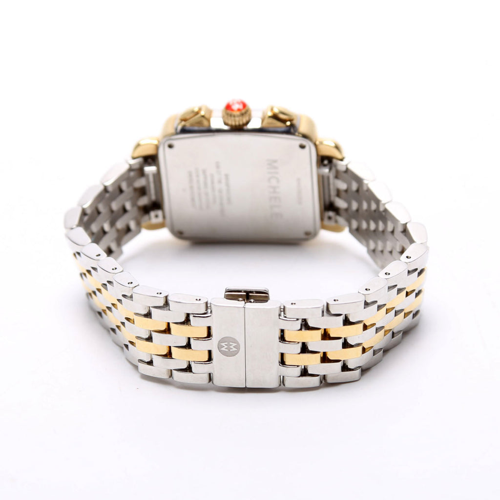 Deco High Shine Two Tone With 0.65CW Diamonds Silver/Gold