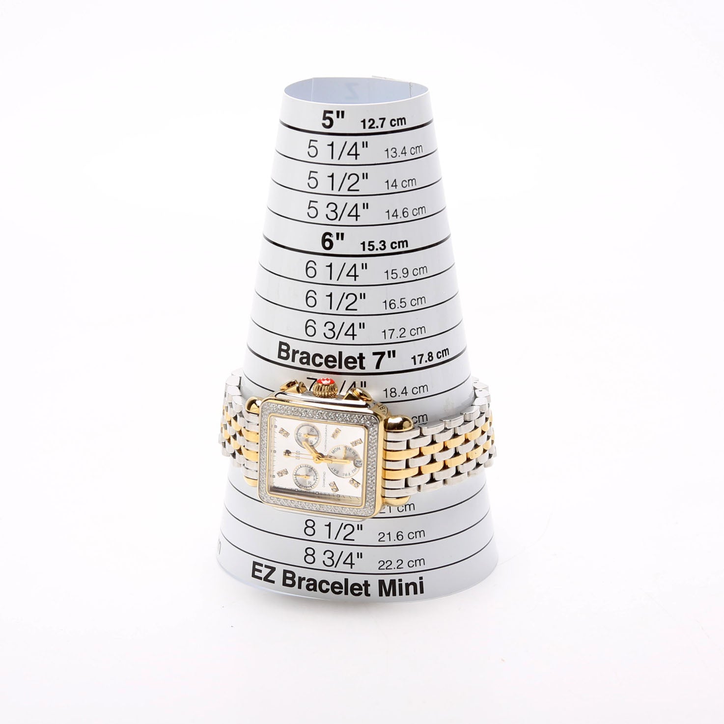 Deco High Shine Two Tone With 0.65CW Diamonds Silver/Gold
