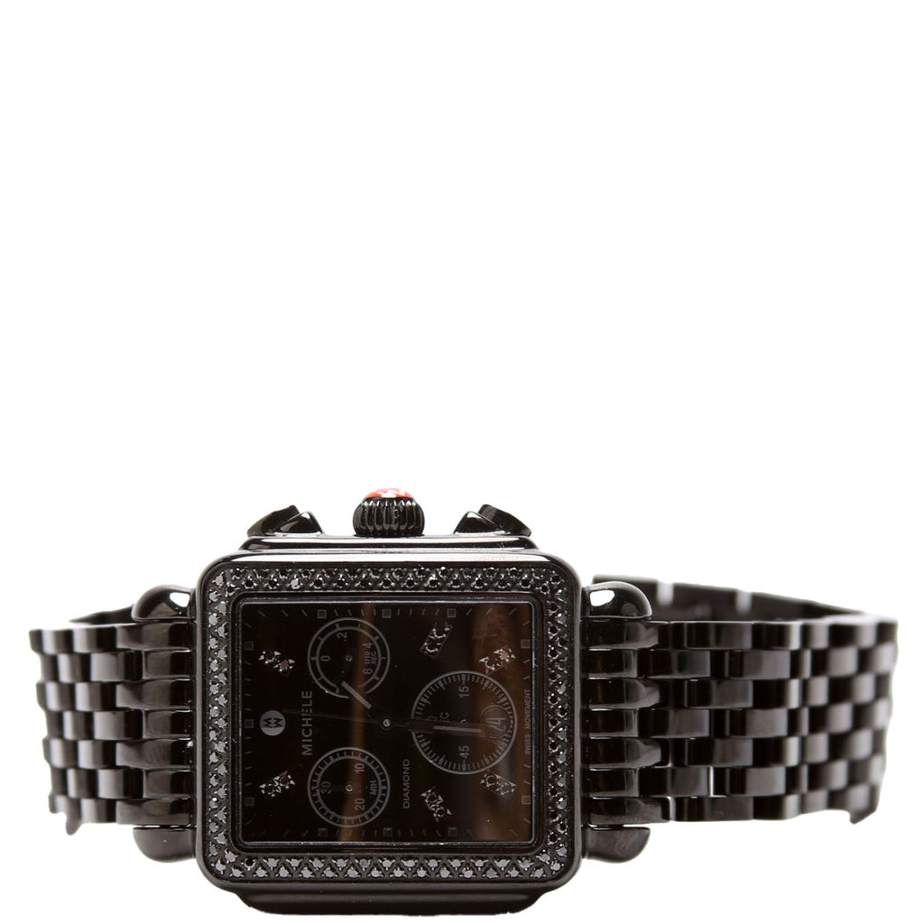 Deco Noir With 0.65CW Diamond Watch Black